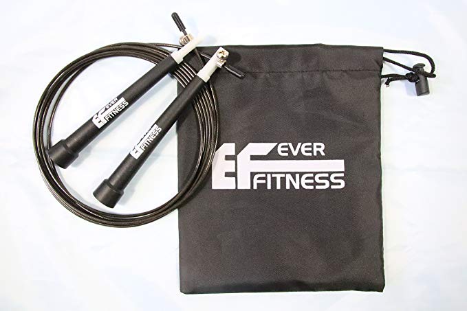Ever Fitness Jump Rope - Speed Rope For Athletes and Cardio from CrossFit Speed Rope with Carry Case for Fitness Training and Double Unders