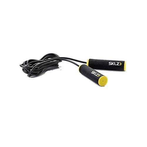 SKLZ Jump Rope - Adjustable, durable conditioning, footwork and coordination trainer with padded grips