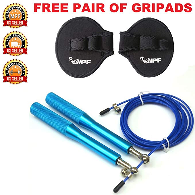 High Speed Skipping Rope 10 Feet Ultra Wire Adjustable 6 Inches Aluminium Handle Durable and Portable Crossfit Jump Ropes Boost Your Endurance and Shed Weight